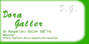 dora galler business card